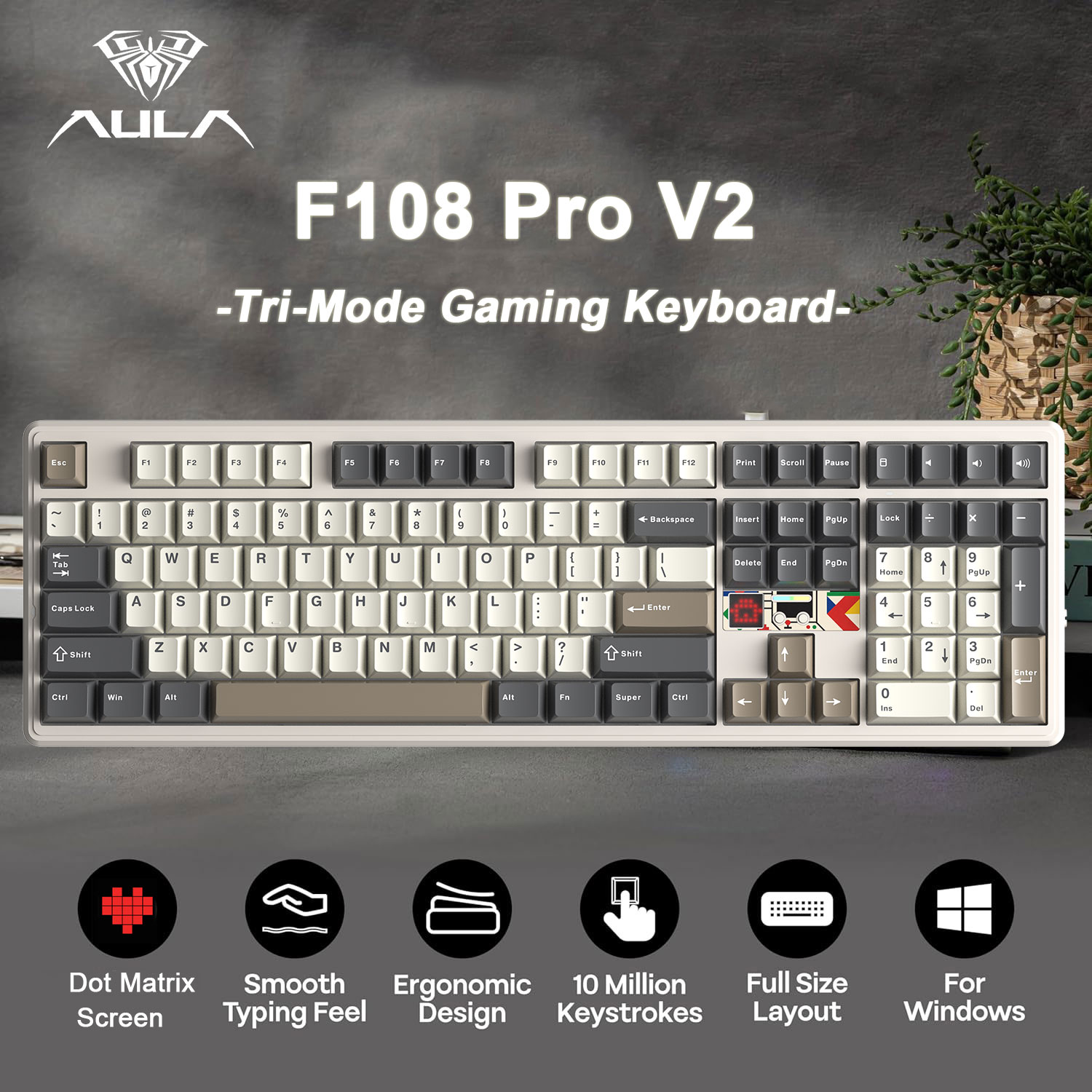 Pc Gaming Uk - Klawiatura mechaniczna AULA F108 Pro V2