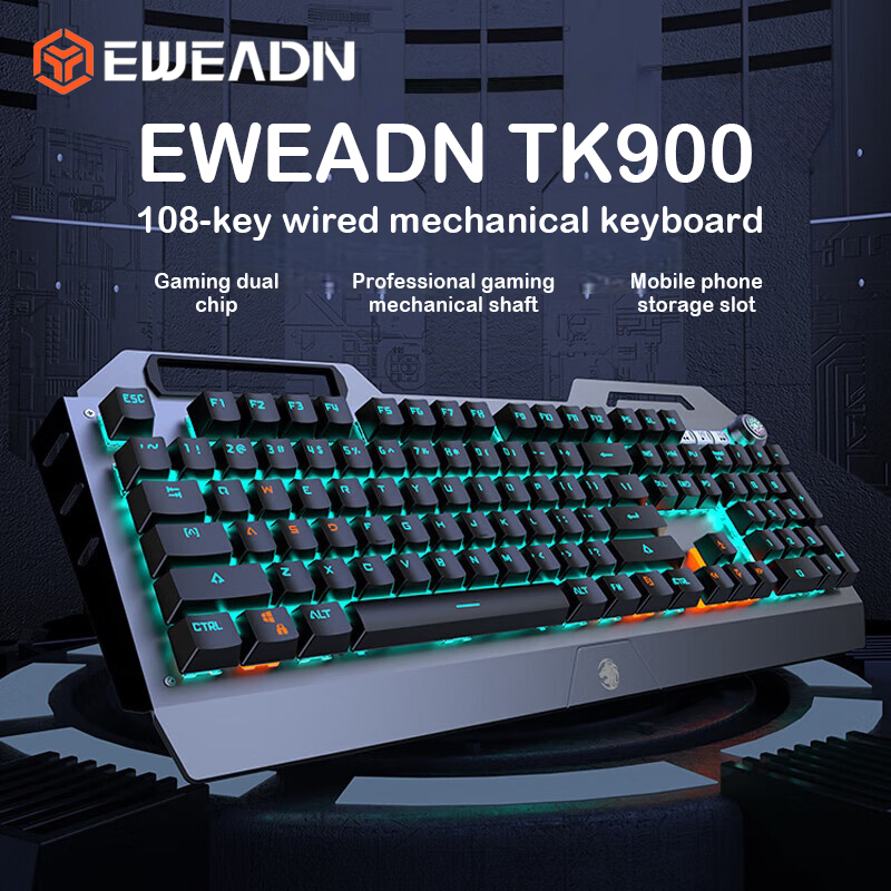 Pc Gaming Uk - Klawiatura mechaniczna EWEADN TK900, ładowana przez