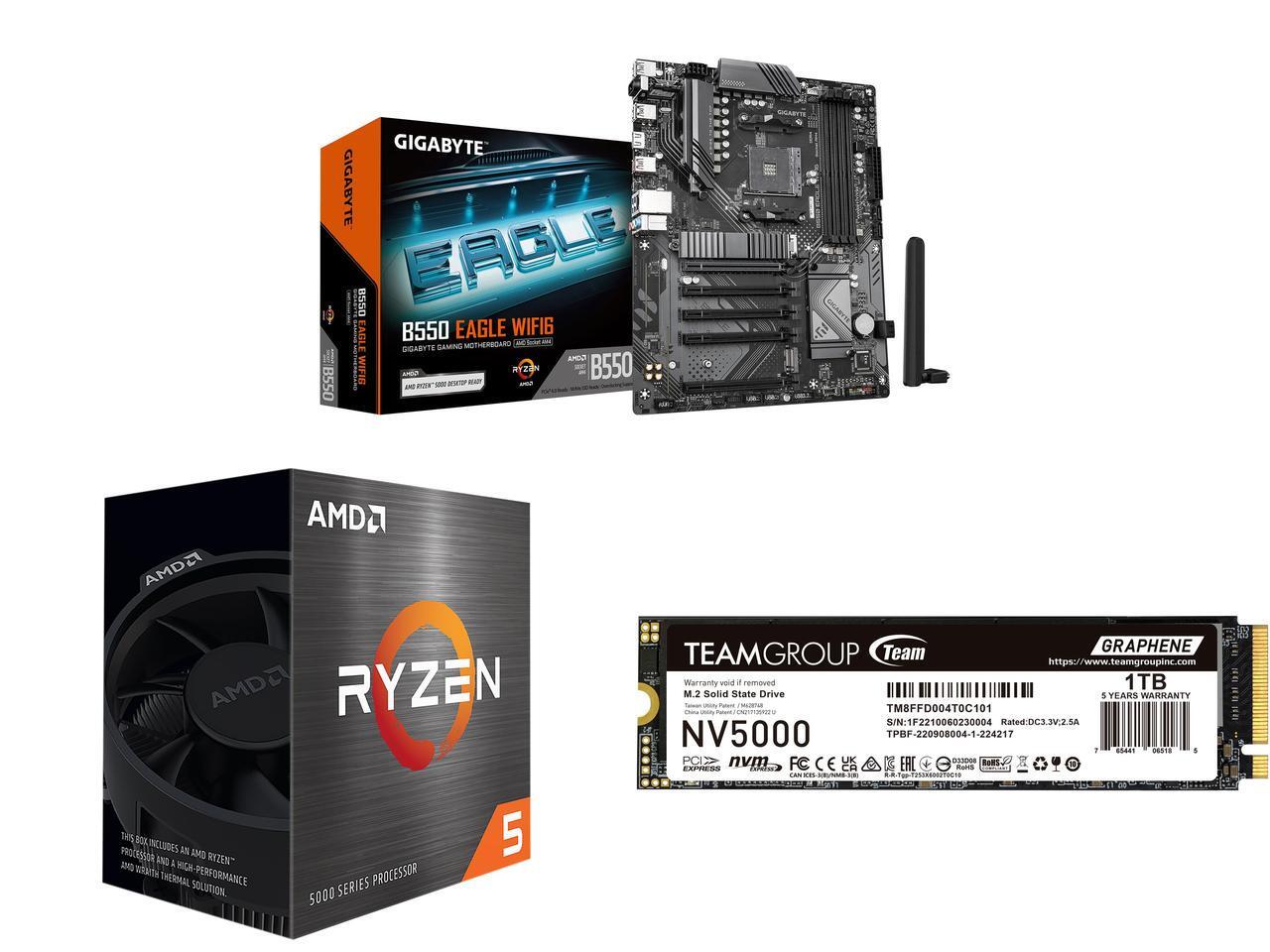 Pc Gaming Amd Ryzen 5 - Płyta główna GIGABYTE B550 EAGLE WIFI6,