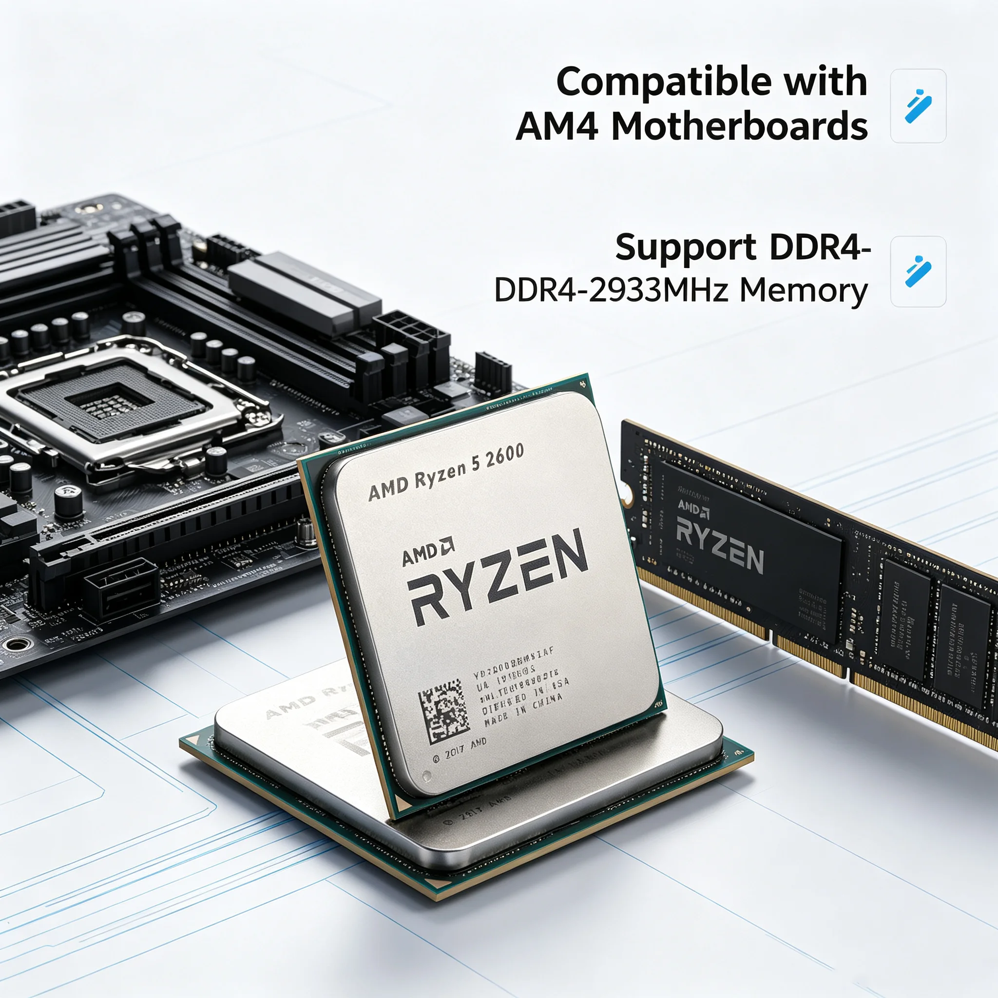 Pc Gaming Amd Ryzen 5 - Procesor AMD Ryzen 5 2600 3.4GHz