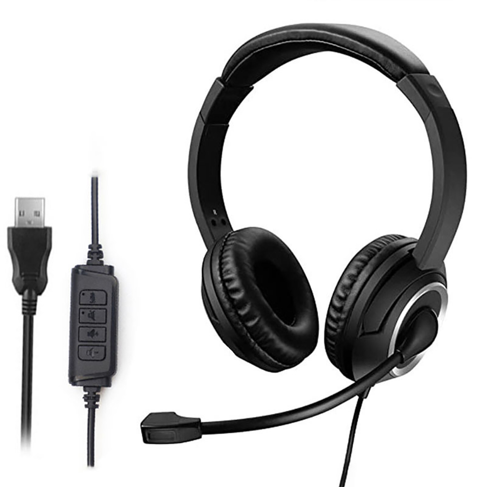 Pc Gaming Center - Słuchawki z mikrofonem USB 3.5mm do