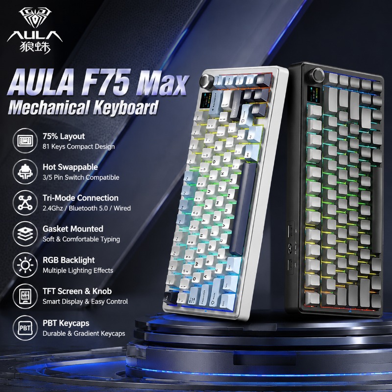 Klawiatura mechaniczna AULA F7 – Pc Gaming Keyboard recenzja i cena