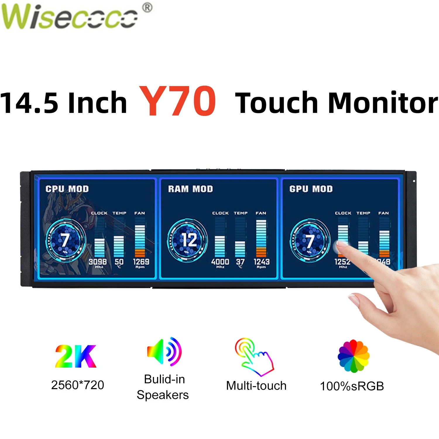 Wisecoco 12.6/14.5 cala 2K IPS – Pc Gaming Y60 recenzja i cena